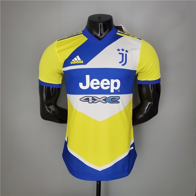 Camisa Juventus Third 21/22 Jogador Adidas Masculina - Amarela, Azul e