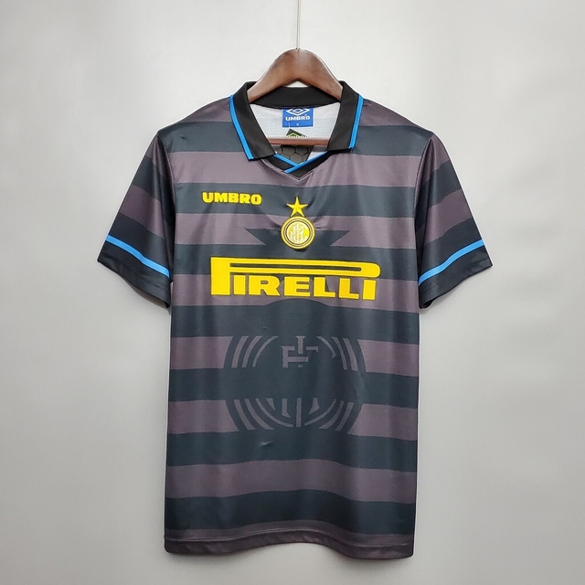 Camisa Inter de Milão Retrô Third 97/98 - Umbro Masculina - Cinza