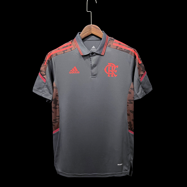 Camisa Flamengo Polo 21/22 Torcedor Adidas Masculina - Preta