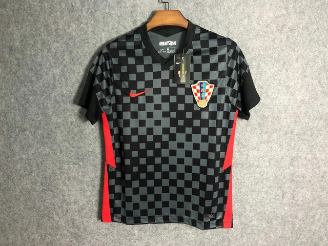 Camisa Croácia Away 20/21 Torcedor Nike Masculina - Preta