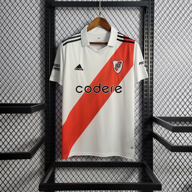 Camisa River Plate Home 22/23 Torcedor Adidas Masculino - Branco e Ver