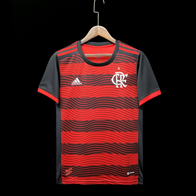 Camisa Flamengo Home 22/23 Torcedor Adidas Masculino - Vermelho e Pret