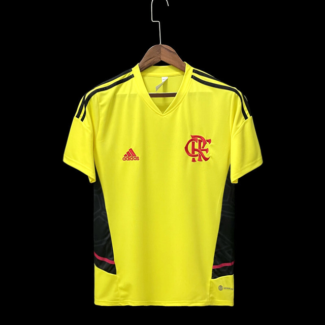 Camisa Flamengo Treino 22/23 Torcedor Adidas Masculina - Amarela