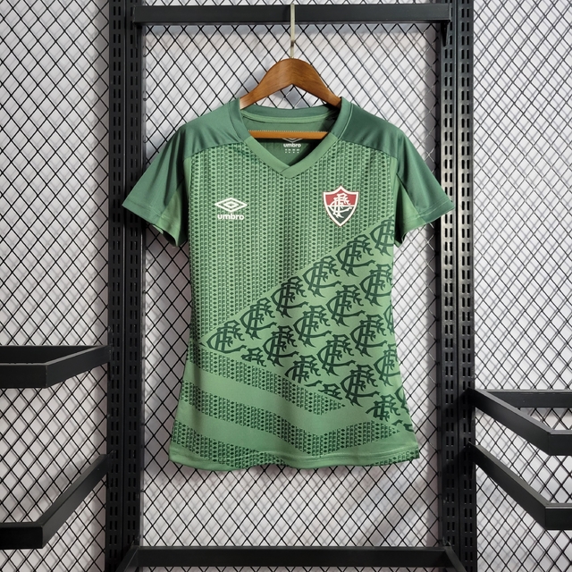 Camisa Fluminense Treino 22/23 Torcedor Umbro Feminina - Verde