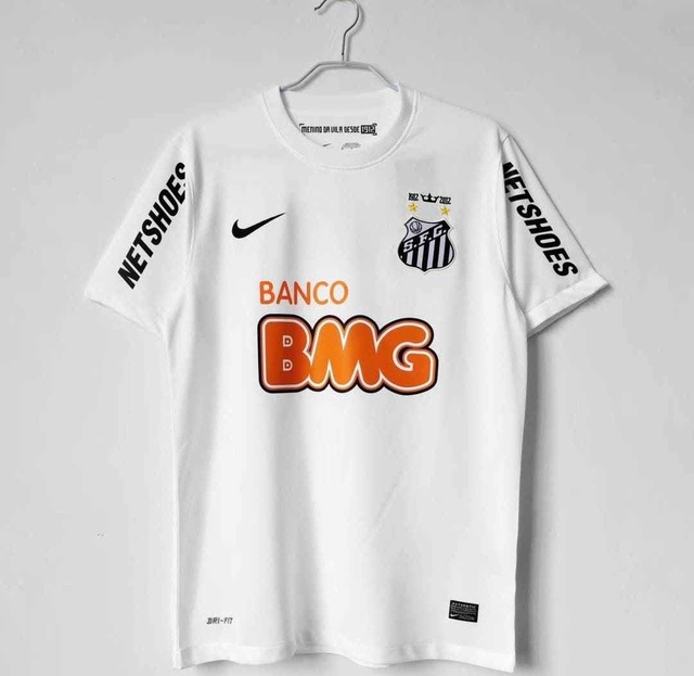 Camisa Santos Home Retro 12/13 Nike Masculina - Branca