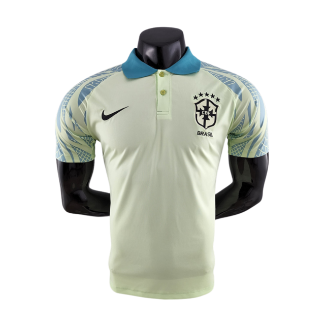 Camisa Seleção Brasil Polo Masculina - Verde Claro