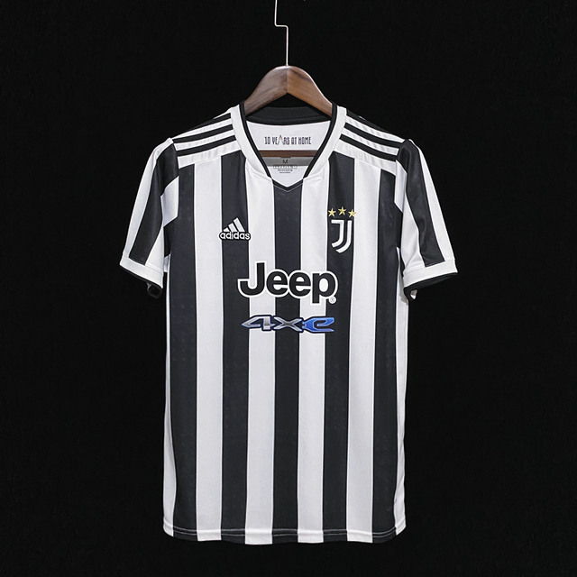 Camisa Juventus Home 21/22 Torcedor Adidas Masculina - Preta e Branca