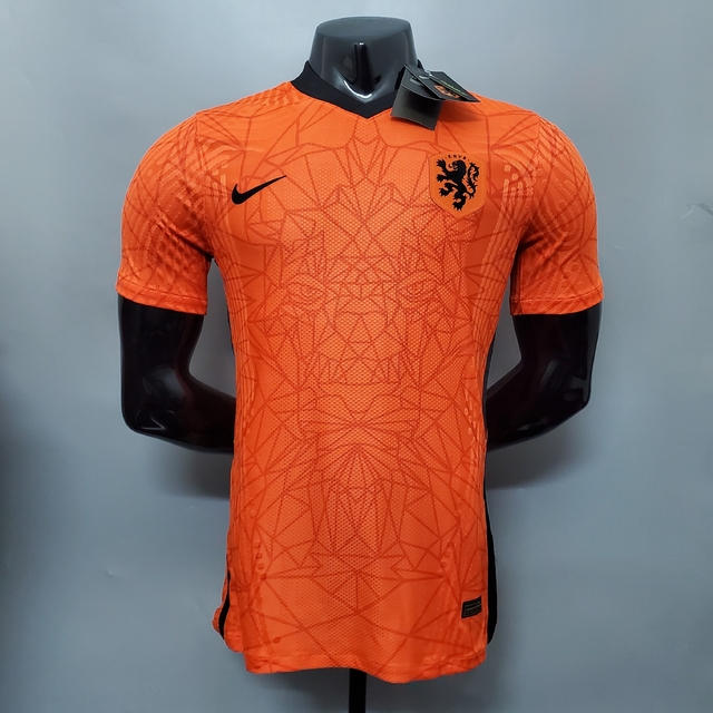 Camisa Seleção da Holanda I 20/21 - Masculina - modelo Player -Laran