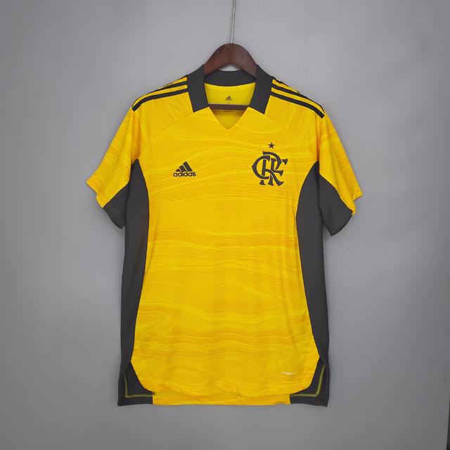 Camisa Flamengo Goleiro I 21/22 - Masculina- modelo Torcedor- Amarela