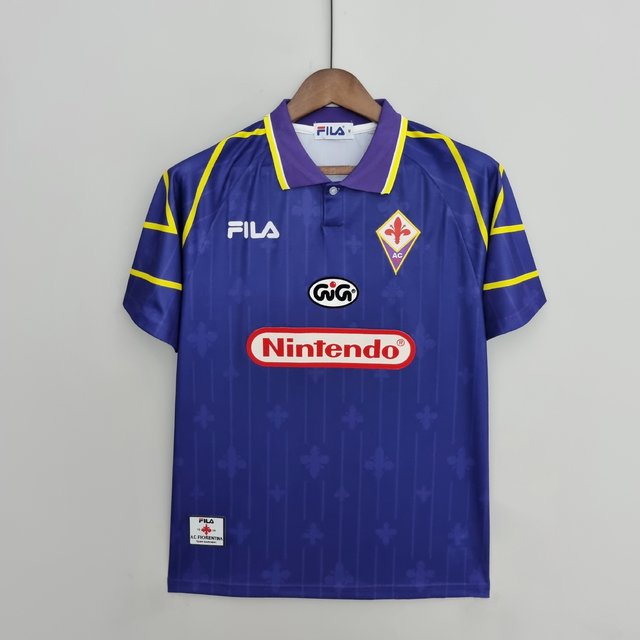 Camisa Retrô Fiorentina I 97/98 - Masculina - Roxa