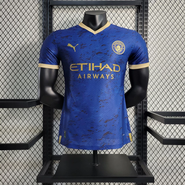 Camisa Manchester City Ano-Novo Chinês 2023 Blue Moon Azul Gold