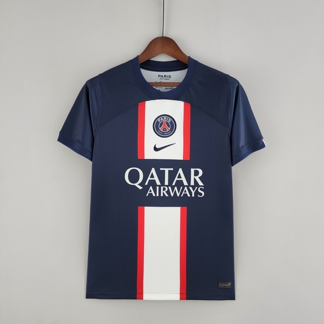 Camisa PSG Paris Saint Germain I Home 2022 2023 Masculina Fan Azul