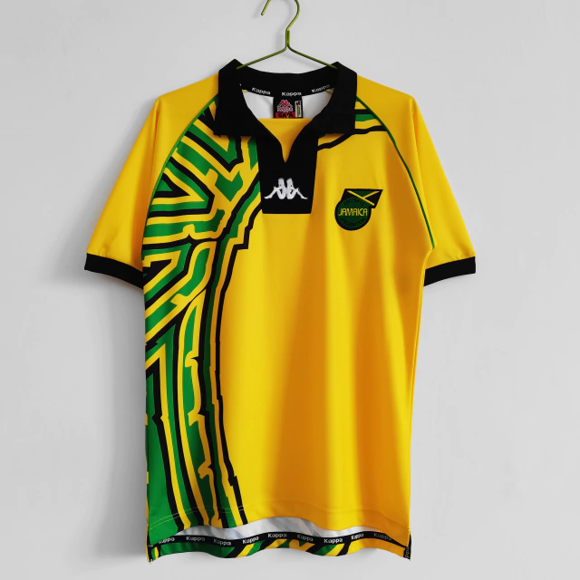 Camisa Retrô Seleção da Jamaica I Home Copa 98 Masculina Amarela
