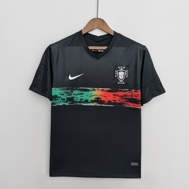 Camisa Seleção de Portugal Black Edition 2022 Modelo Torcedor Preta