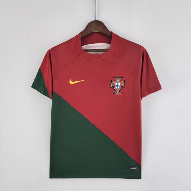 Camisa Seleção de Portugal I Home 2022 Masculina Modelo Fan Vermelha