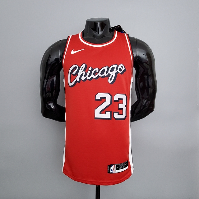 En la madrugada en sin cable Regata NBA Chicago Bulls 2022 - Michael Jordan nº 23 - City Edition -  Vermelha