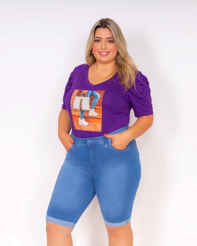 Shyro's Jeans - Bermuda Feminina Plus Size