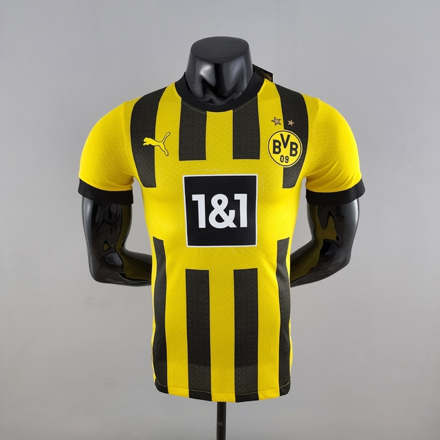 Camisa Borussia Dortmund Home 22/23 Jogador Puma Masculina - Amarela e Preta