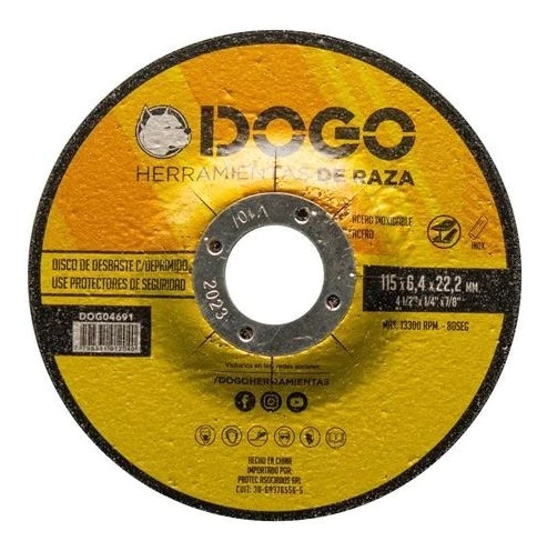Mal Producto lavar Disco Desbaste Amoladora 4.5´´ 115mm X 6.4 Dogo X25 Unidades