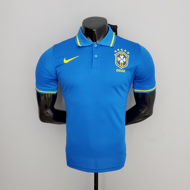 Camisa Brasil - Polo Nike Masculina - Azul