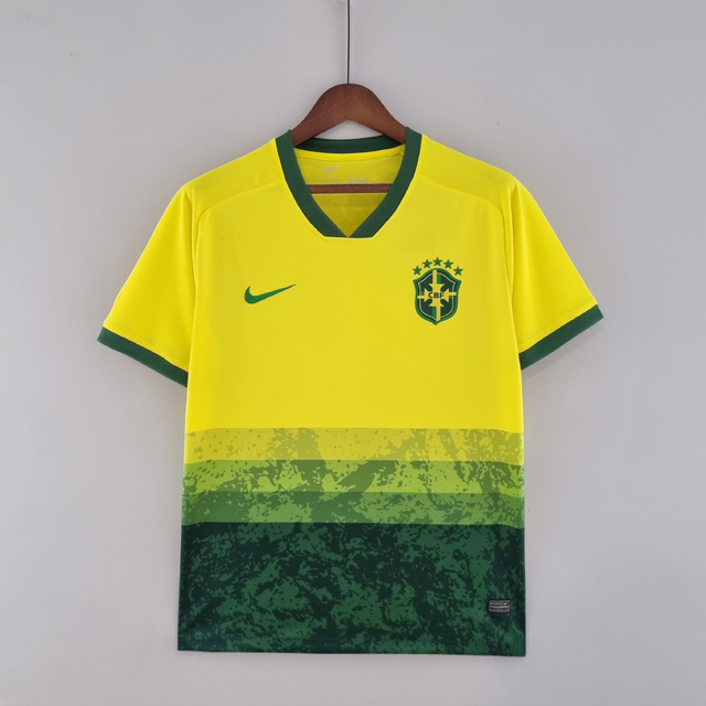 Camisa Brasil Home 2022 Torcedor Nike Masculina - Amarela e Verde