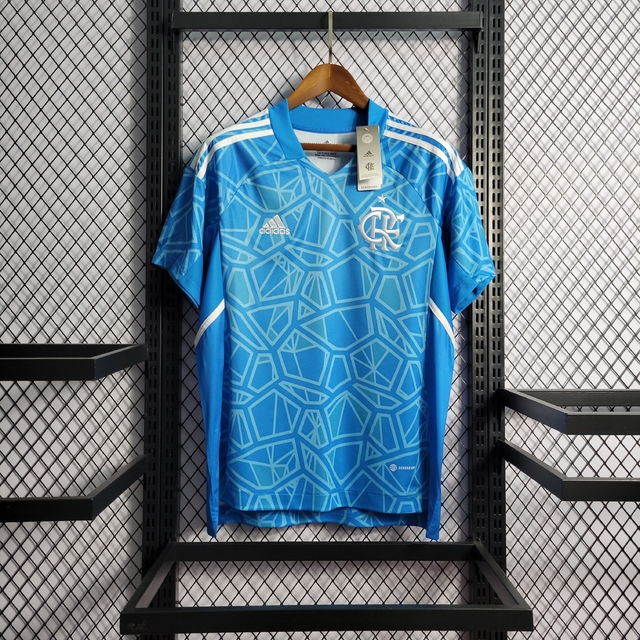 Camisa Flamengo Goleiro 22/23 Torcedor Adidas Masculina - Azul