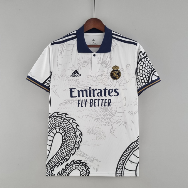 Camisa Adidas Real Madrid Branca Dragão Chinês 2022/2023