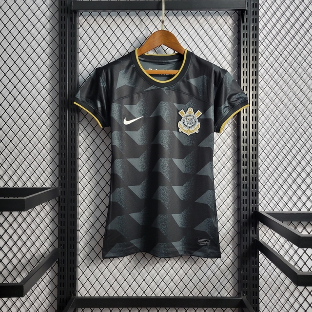 Camisa Reserva Corinthians Preta22/23 - Feminina - Torcedor - Nike