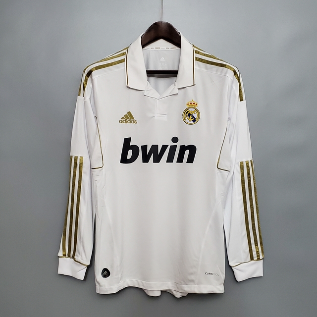 Camisa Titular REAL MADRID Manga Longa 12/13 - Masculina - Torcedor -  Adidas - Retrô - Futeboleiro Store