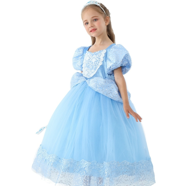 Vestido Infantil Princesa Cinderela Desenho