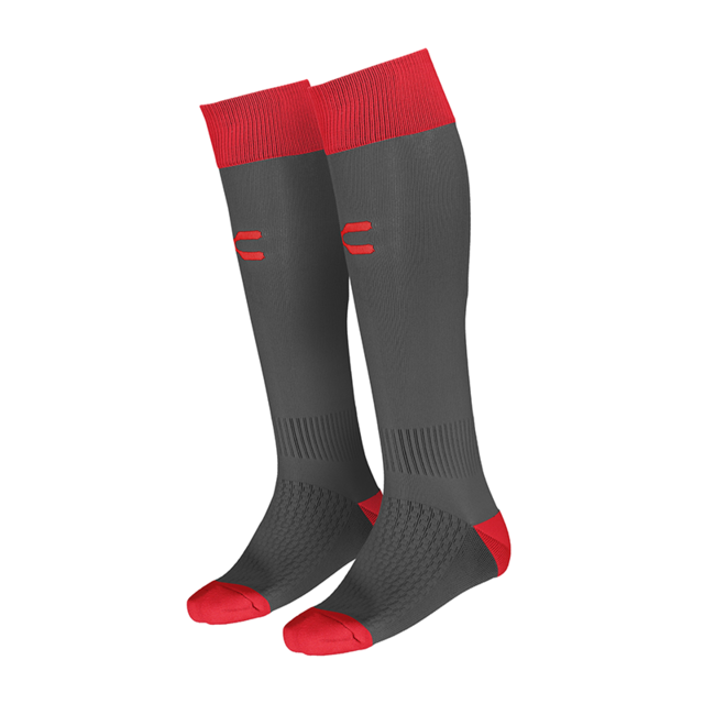 Calcetas Futbol Charly gris-rojo - La Jersería