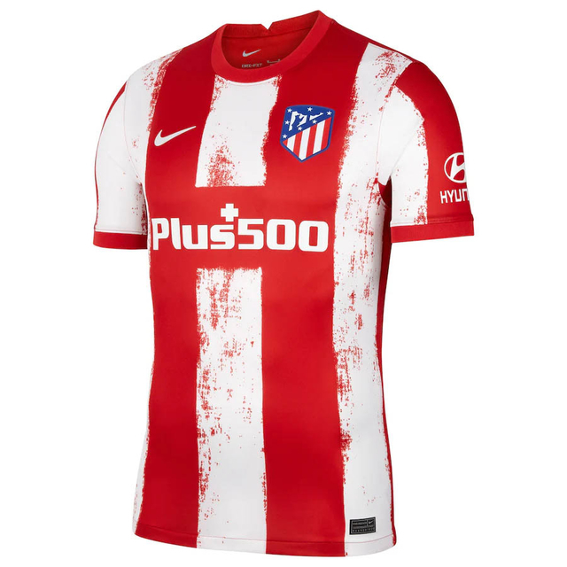 Camisa Atlético de Madrid Home 21/22 Torcedor Nike Masculina - Pinceladas  Vermelho e Branco
