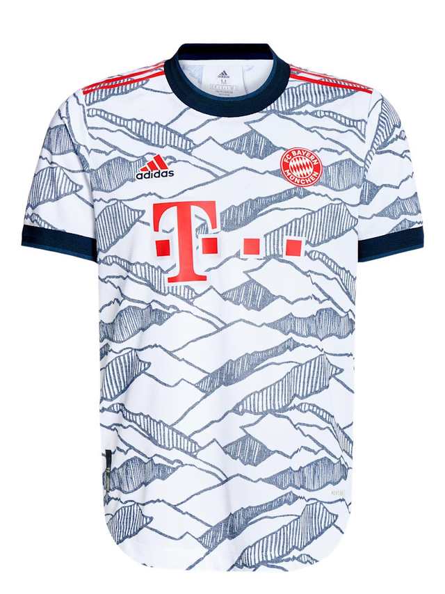 Camisa Bayern de Munique Third 21/22 Torcedor Adidas Masculina - Branca e  Azul “montanhoso”