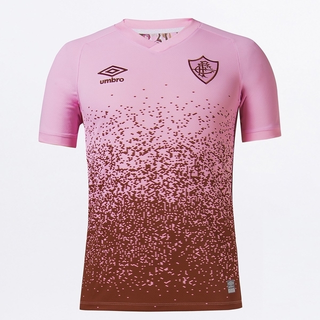 Camisa Fluminense Outubro Rosa 2021 Umbro Masculina - Rosa e Vermelho