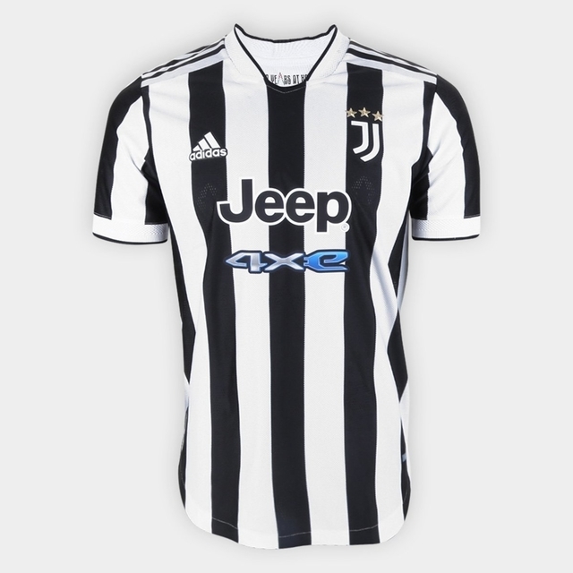 Camisa Juventus Home 21/22 Torcedor Adidas Masculina - Branco e Preto