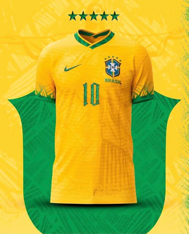 Camisa Seleção Brasileira Cristo Redentor Conceito 2022 Torcedor Nik