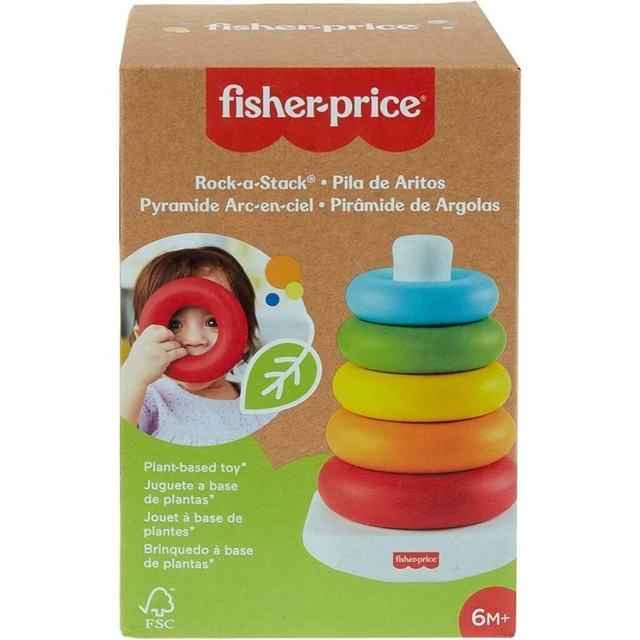 Juguete de Aros Pirámide Fisher Price Ecológica para Bebés