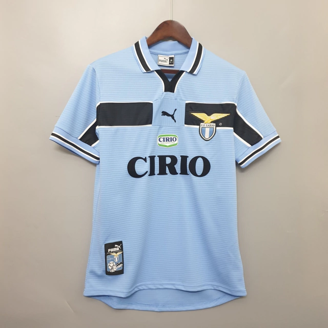 Camisa Lazio Retro Home 99/00 Torcedor Puma Masculina - Azul