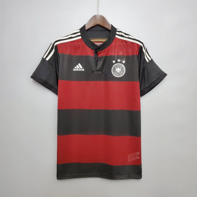 Camisa Seleção da Alemanha Retro Away 2014 Torcedor Adidas Masculina -  Vermelha e Preta