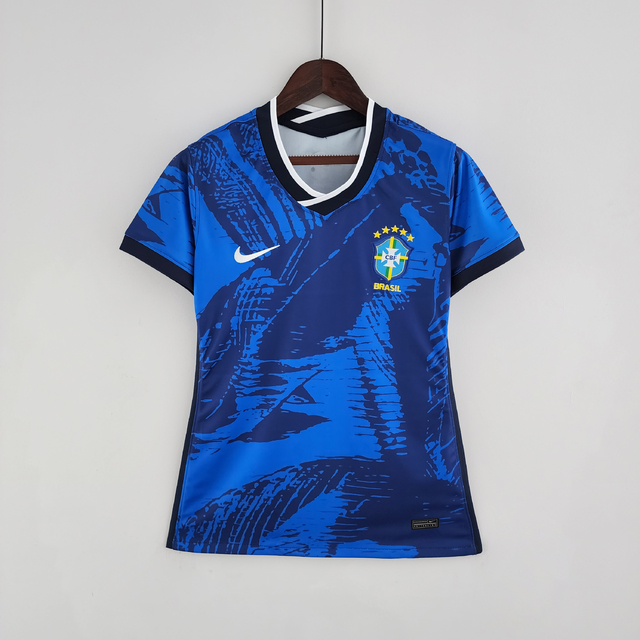 Camisa Brasil "Edição Clássica" 2022 Feminina Nike - Azul