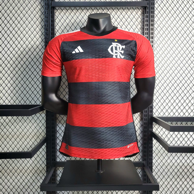 Camisa Flamengo I 23/24 Jogador Adidas - Vermelha e Preta