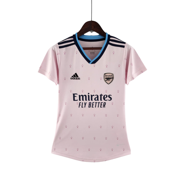 Camisa Arsenal Third Feminina 22-23-Rosa R$ 159,90-Frete Grátis