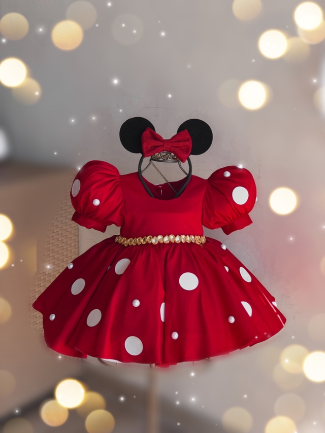 Vestido Minnie Vermelha - Comprar em Laços by me