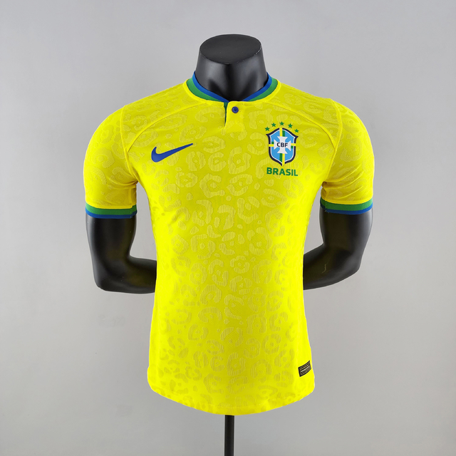 Camisa Nike Brasil I 2022/23 Jogador Pro Masculina - Amarelo