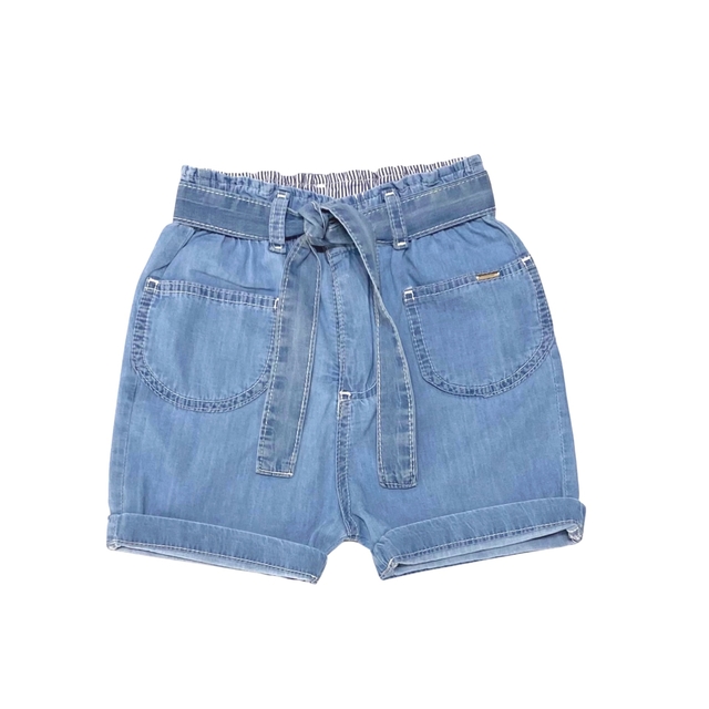 Shorts Infantil Jeans de Cós Alto