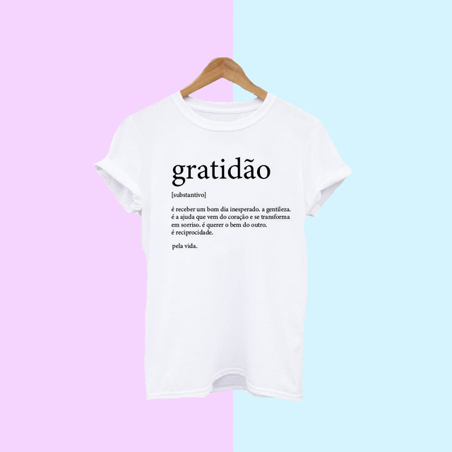 Camiseta Gratidão - Comprar em Escritologia