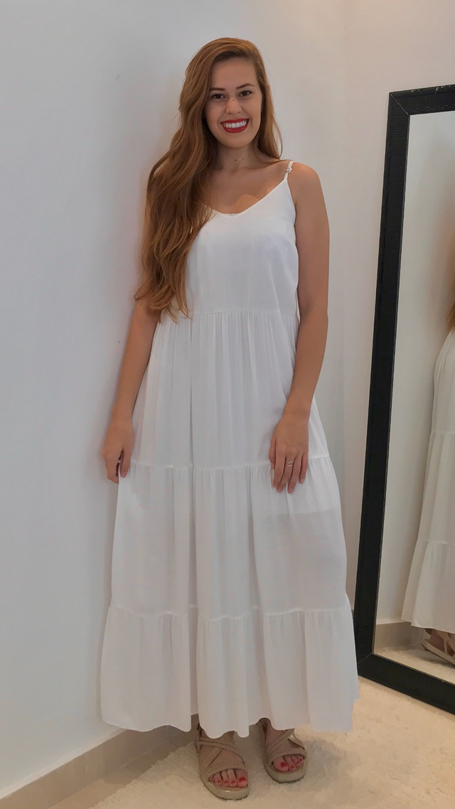 Vestido branco de alcinha - Comprar em Ramos