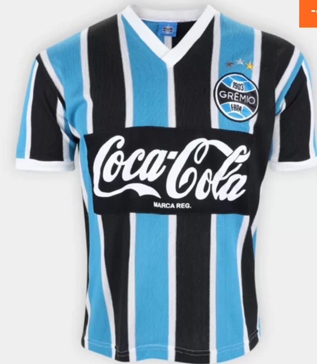 Camisa Retrô Masculina Grêmio - Coca Cola - Azul
