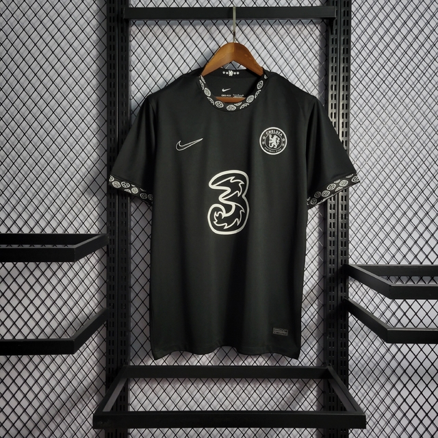 Camisa Chelsea 22/23 Torcedor Nike Masculina - Preto - Concept
