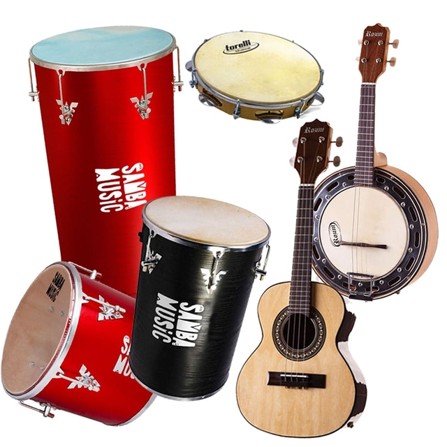 Instrumentos de Pagode e Samba Kit Completo é na Super Sonora!